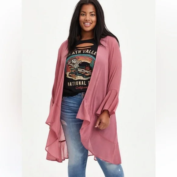 NWT- Torrid Sheer Kimono Size: 4 - Picture 4 of 8